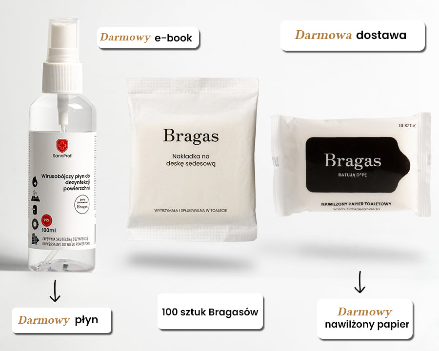 Bragasy - nakładki na deskę sedesową